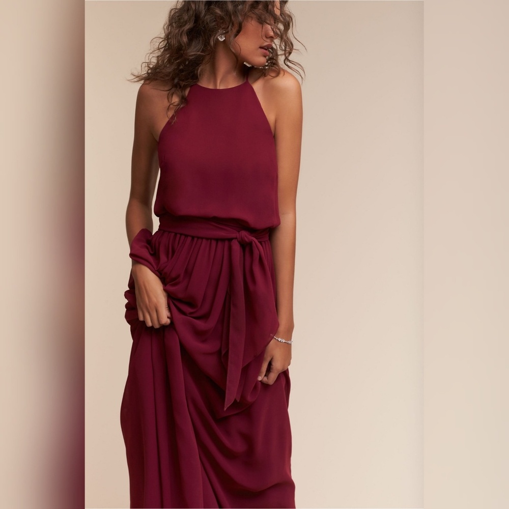 BHLDN Alana Dress in Black Cherry